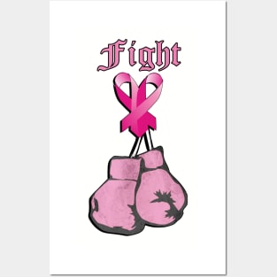 Breast Cancer Awareness Go Pink for October Inspirational Quote FIGHT Survivor Gifts Posters and Art